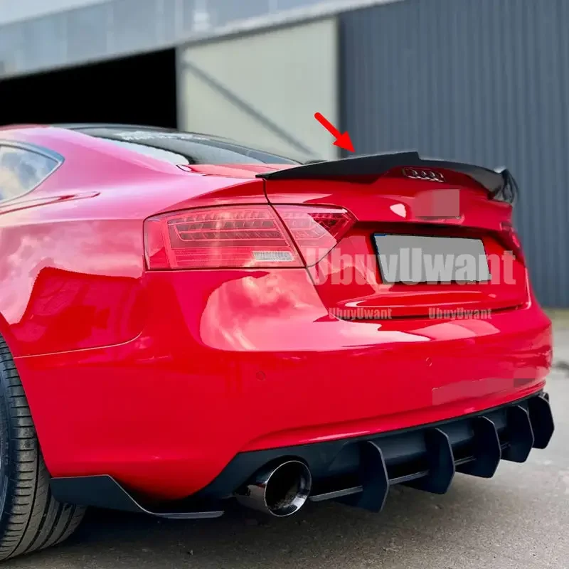 Hohe Qualität Real Carbon Fiber Material Stamm Kofferraum Deckel Spoiler Flügel Für Audi A5 B8 2008-2016 Sportback Coupe 2-Türen 4-Türer