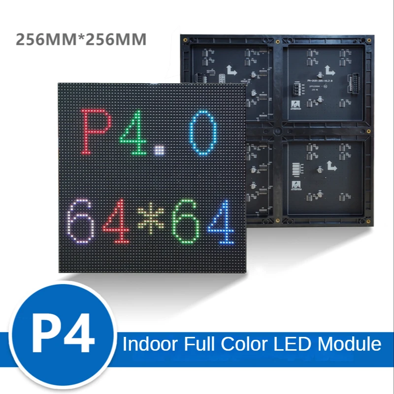 Modulo pannello schermo LED P4 256*256mm 64*64 pixel 1/32 scansione Indoor 3 in1 SMD RGB Full color P4 modulo pannello display LED