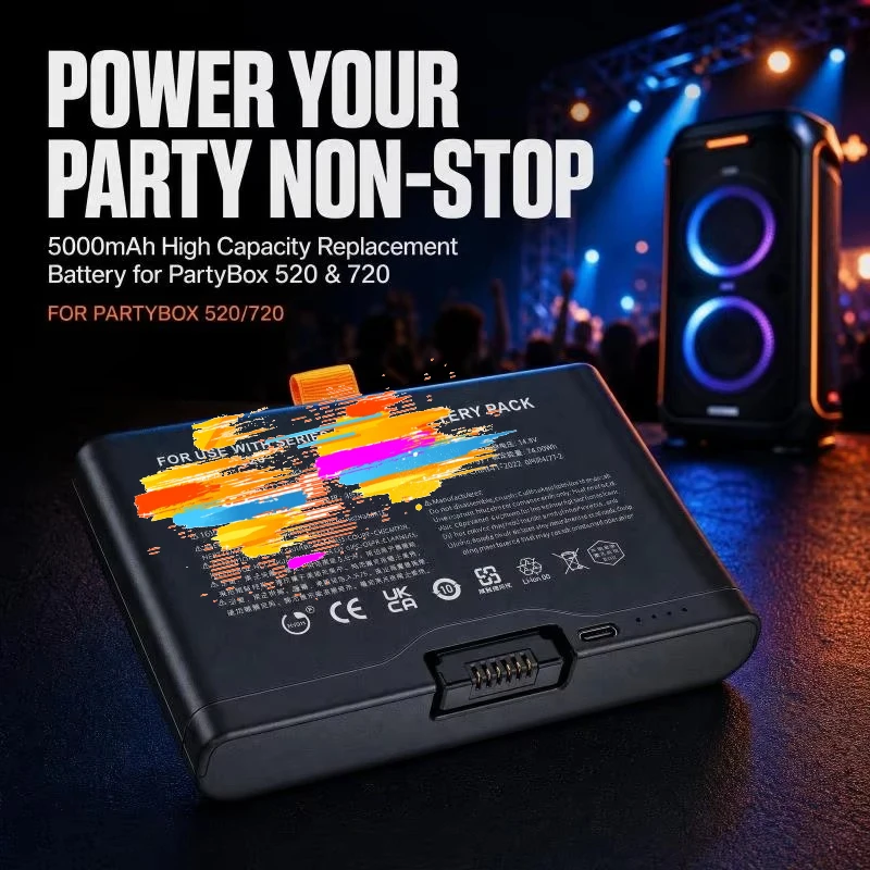 FG2CELL21700 Replacement Battery 5000mAh Compatible with J-B-L PartyBox 520 PartyBox 720
