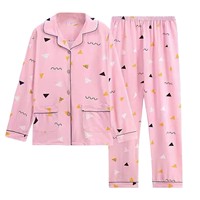 Cotton Pajamas Female Spring And Autumn Large Size Long Sleeve Wearing Korean Version Of Cute Silk Shorts Pajamas for Women