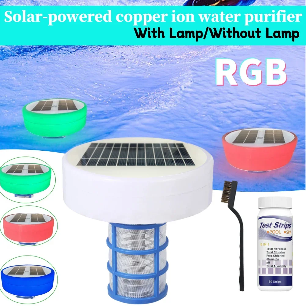 Purificador de Agua y Eliminador de Algas sin Cloro Sun Shock, Ionizador Solar de Cobre para Piscinas, 85% Menos Cloro, Interruptor Automático, Hasta 35000 Galones
