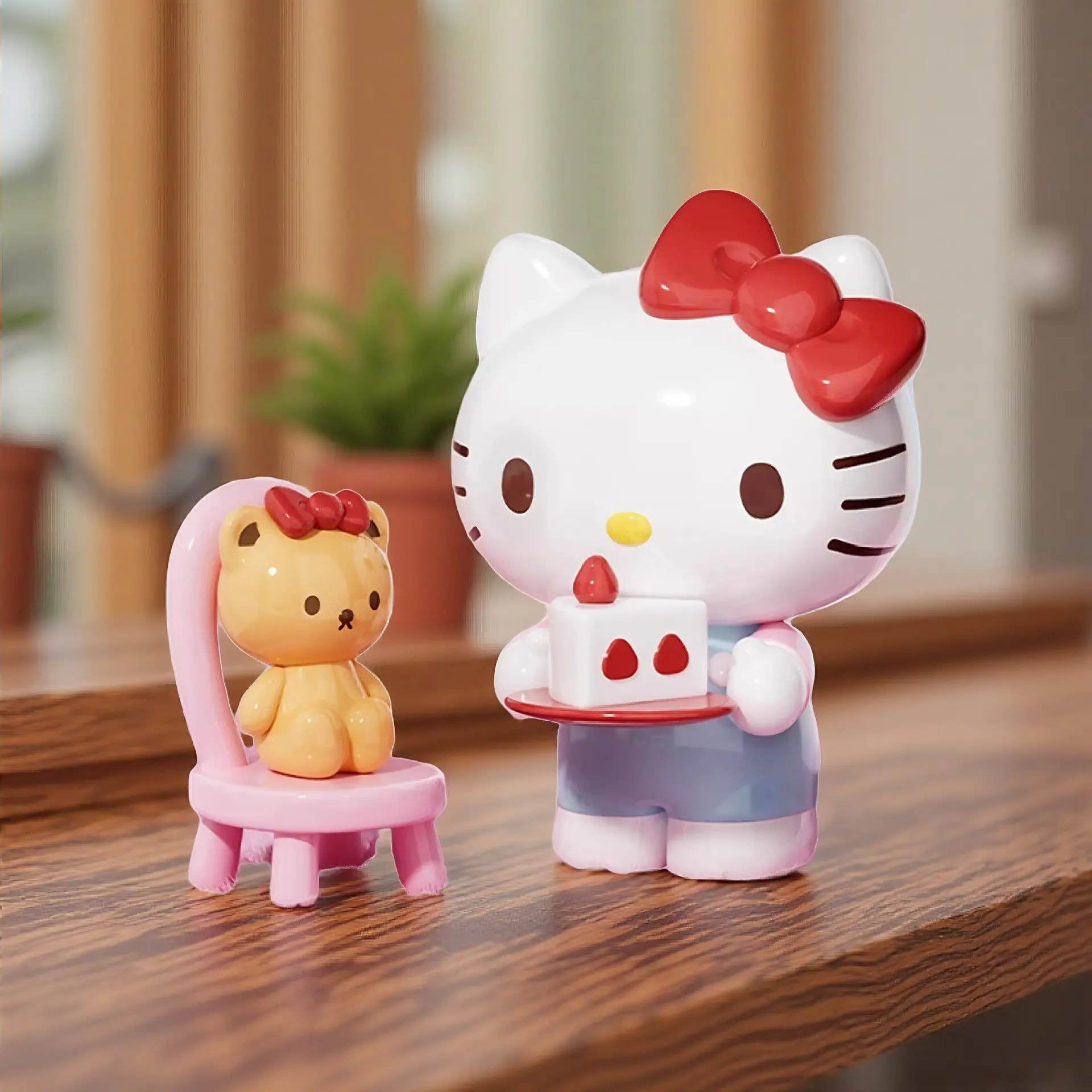 Ornement de décoration de chambre Sanrio Hello Kitty, collection créative Kawaii, cadeau pour fille, poupée de vie quotidienne, nouveauté Y2K mignonne