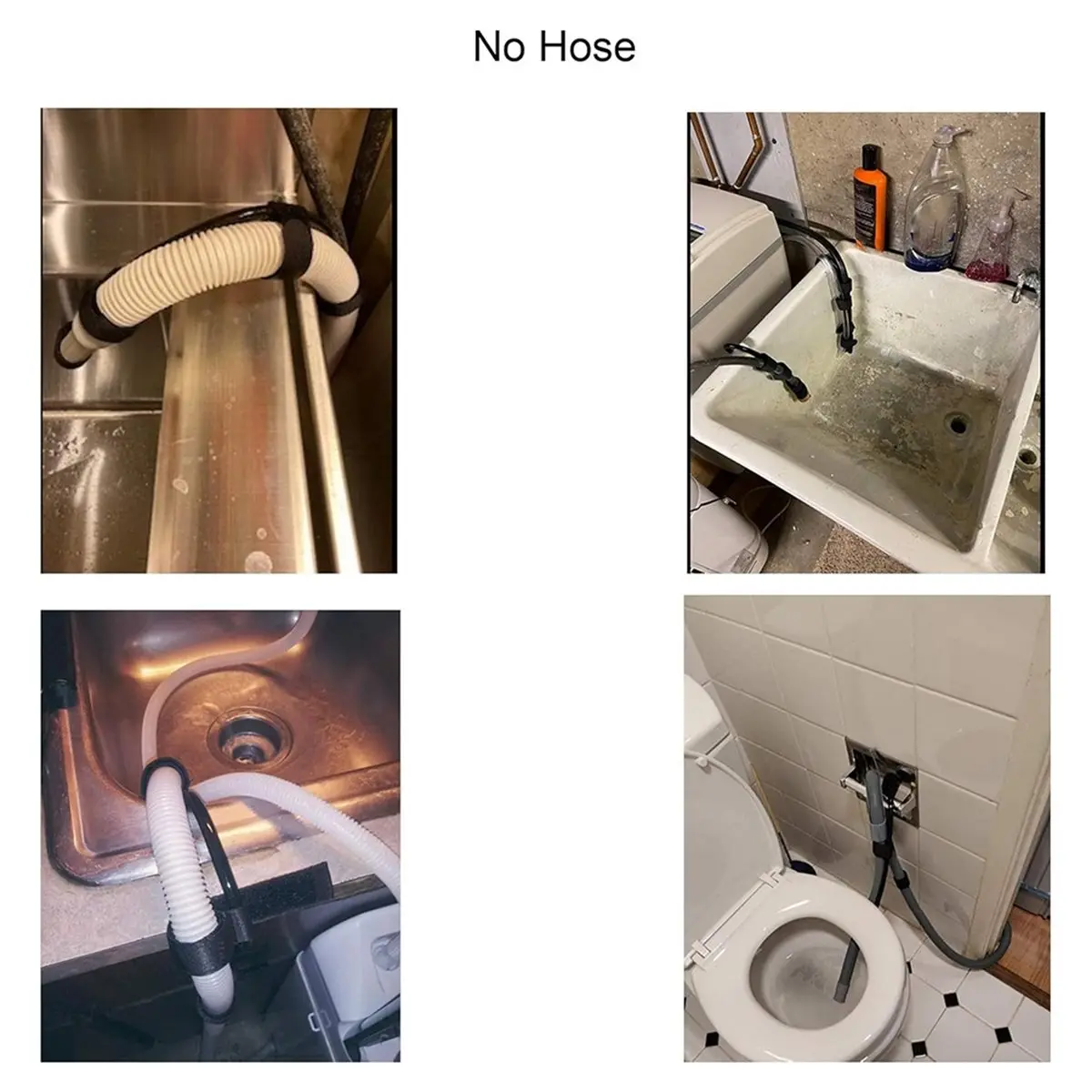 Adjustable Shape Drain Hose Guide Assembly for Kitchen Sink Laundry Tub Washing Machine Discharge Hose Clip Hose Holder