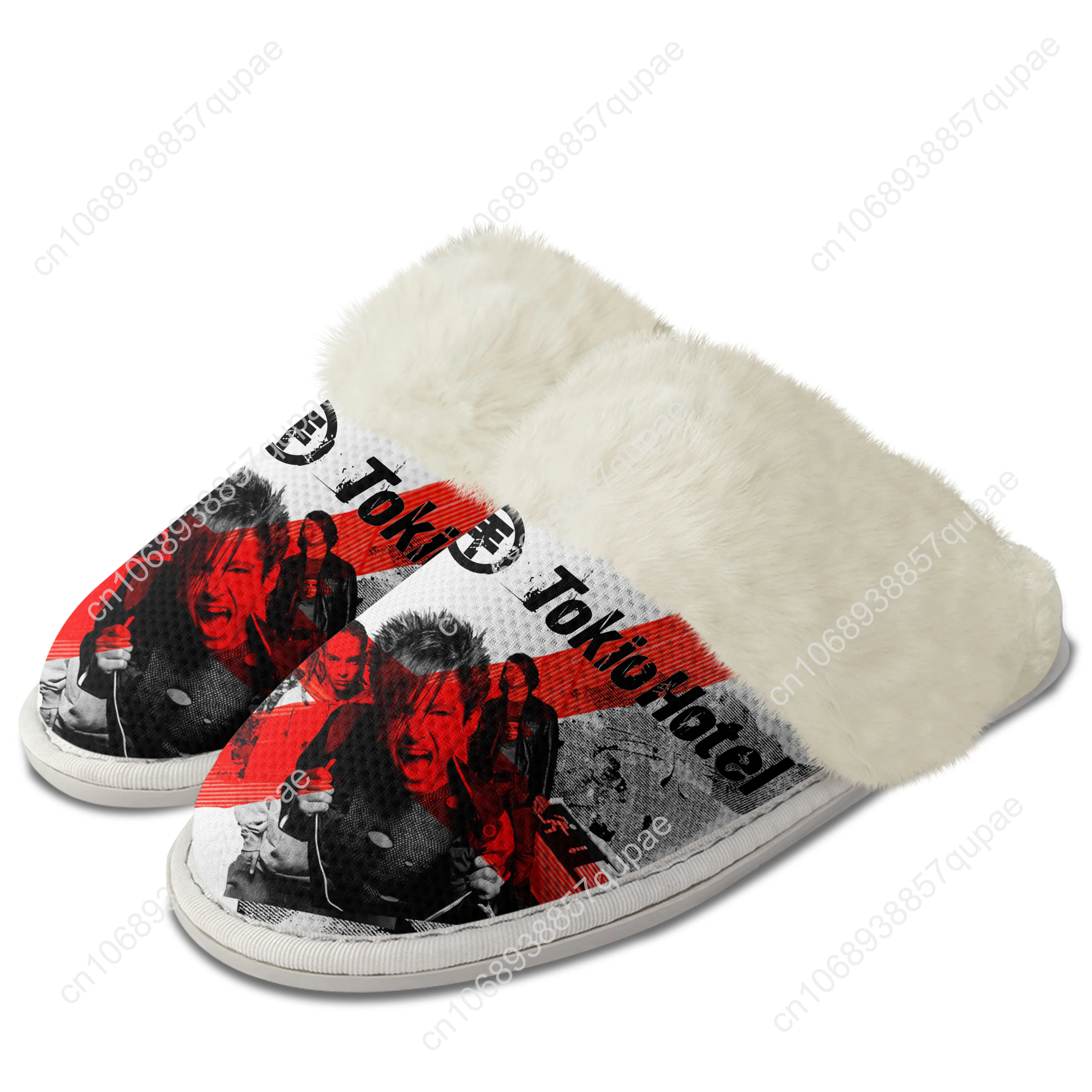 Tokio Hotel Plush Slippers Keep Shoes Germany Rock Band Mens Womens Home Cotton Bedroom Customized Thermal Lightweight Slipper