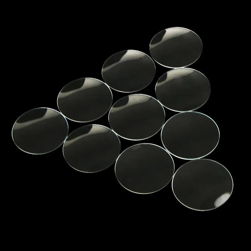 10pcs Convex Crystal Watch Glass Face Lens Watch Accessories Dia 16mm-19mm