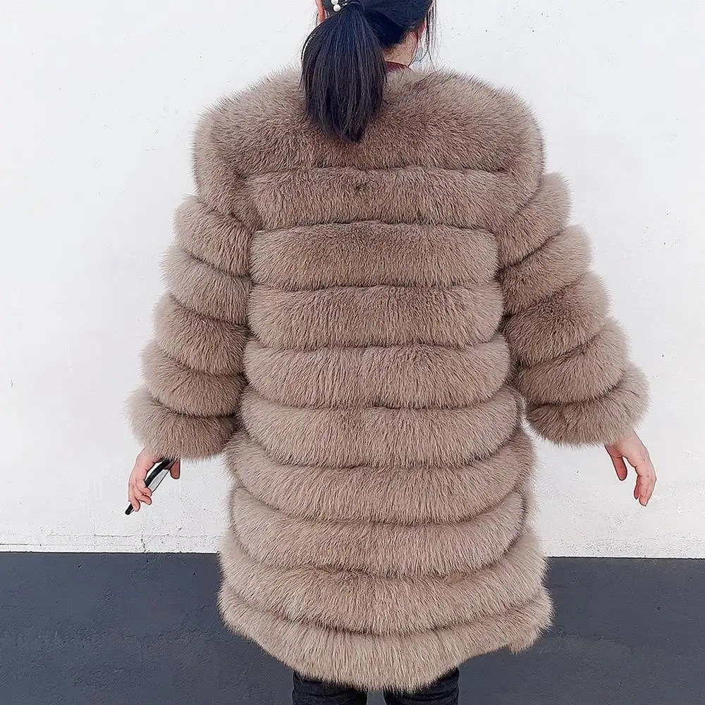 NEW Real Fox Fur Coat Women Natural Real Fur Jackets Vest Winter Outerwear Women Clothes