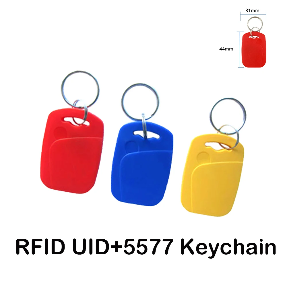 UID T5577 Dual Chip Smart Card IC ID Changeable Token 125Khz Clone Badge 13.56Mhz NFC Rewritable Key Proximity Tag Token