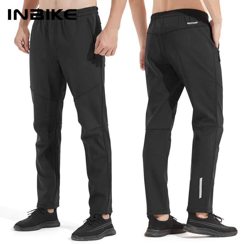 INBIKE Winter Radfahren Hosen Männer Thermische Fleece Fahrrad Leggings Winddicht Outdoor Biker Reiten Hosen Strumpfhosen MTB Radfahren Kleidung