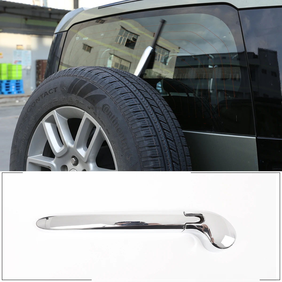 

For Land Rover Defender 90 110 130 2020-2025 ABS Car Rear Window Wiper Blade Cover Rear Windshield Wiper Trim Car Accessories