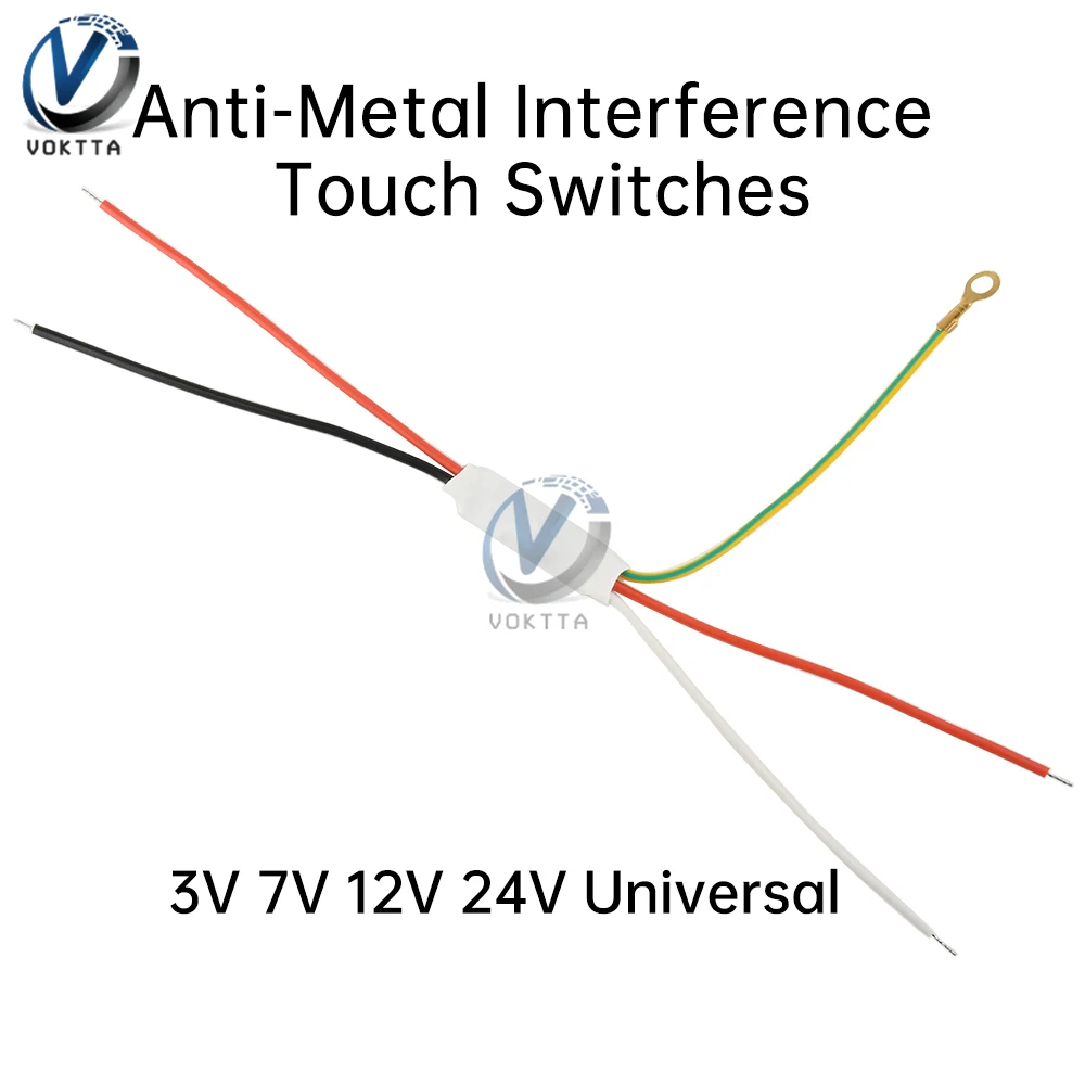 Table Lamp Touch Switch 3.7V 5V 12V 24V Dimmable DC 3-24V 1A Anti-Metal Specialized Touch Switch LED Ribbon Light Driver