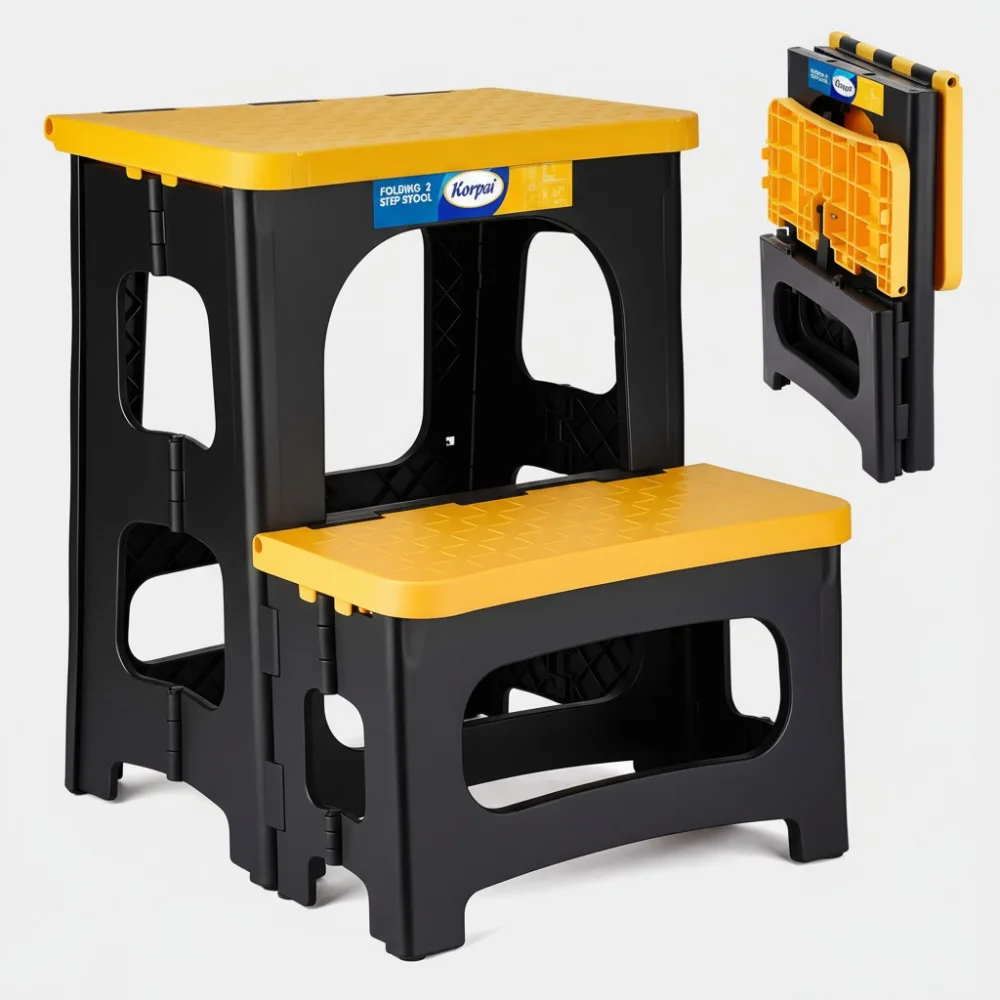

Складной 2-ступенчатый табурет, двойная высота 8 и 17 дюймов, грузоподъемность 300 фунтов, складная стремянка для кухни, ванной комнаты, офиса, автофургона