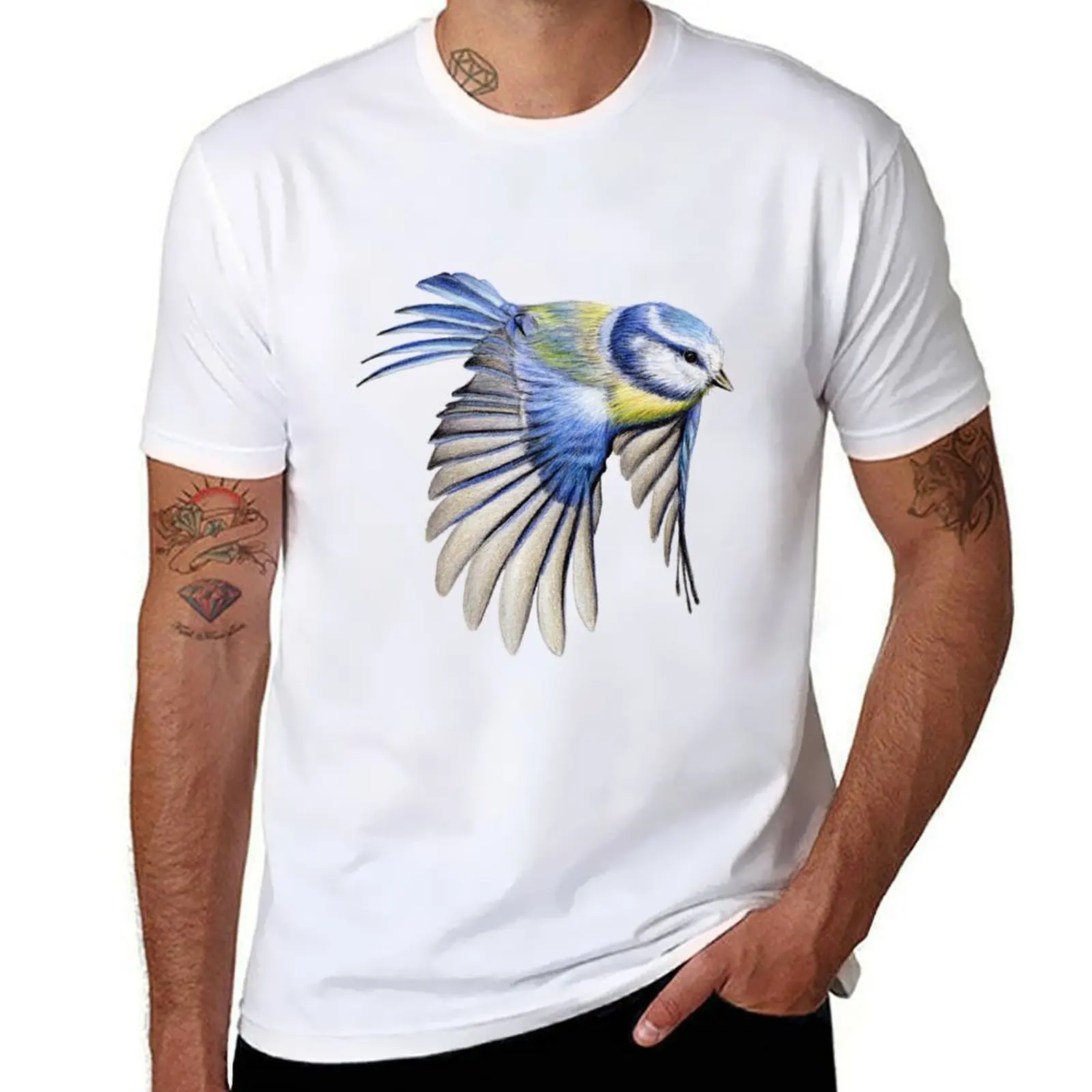 Blue Pencil casual Tit man t Coloured t (pink) shirts men shirts cotton t T-Shirt shirt for designer pack Drawing