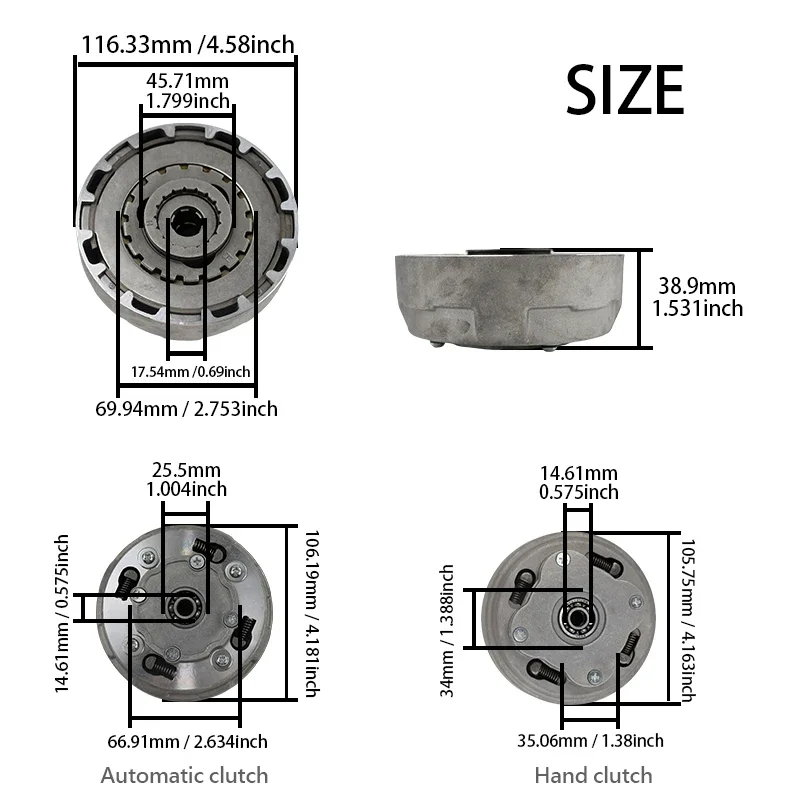 

LINGQI RACING Motorcycle Transmission System Parts Clutch Assmbly Kick Starter Engine For 50cc 90cc 110cc 125cc ATV Dirt Bike