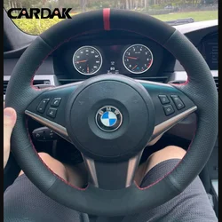 Soft Suede Car Steering Wheel Cover For BMW E60 E61 530d 545i 550i E63 E64 630i 645Ci 650i Leather Braid For Steering Wheel