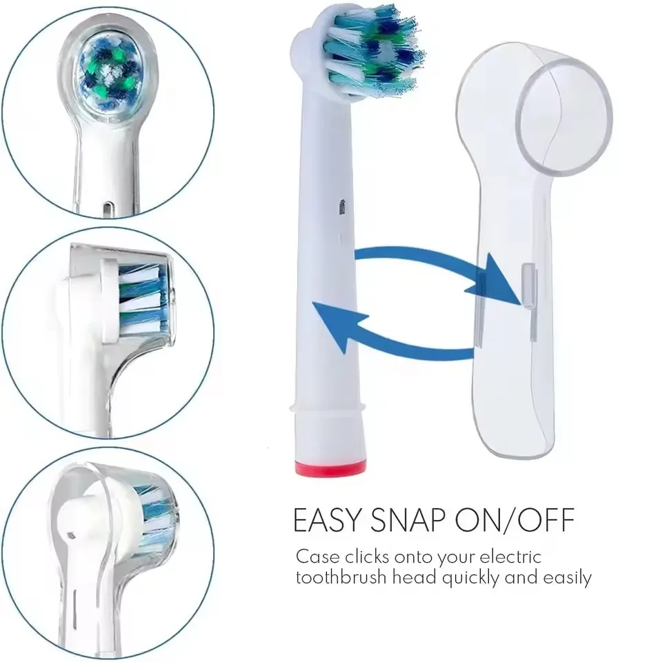 Cabeça de escova de dentes cobre tampas para oral b cabeças de escova de substituição e série io cabeça de escova de dentes elétrica protetor à prova de poeira 4/8 pçs