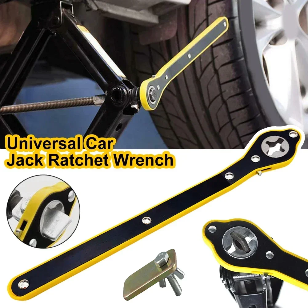 Auto Labor-saving Jack Ratchet Wrench Scissor Jack Garage Tire Wheel Lug Wrench Handle Labor-saving Wrench Phillips Wrench