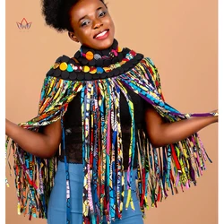 2023 African Beads Handmade Jewelry Skirt African Ankara Necklaces Jewelry Conversion Piece Rope Necklace Shawl Tribal SP054