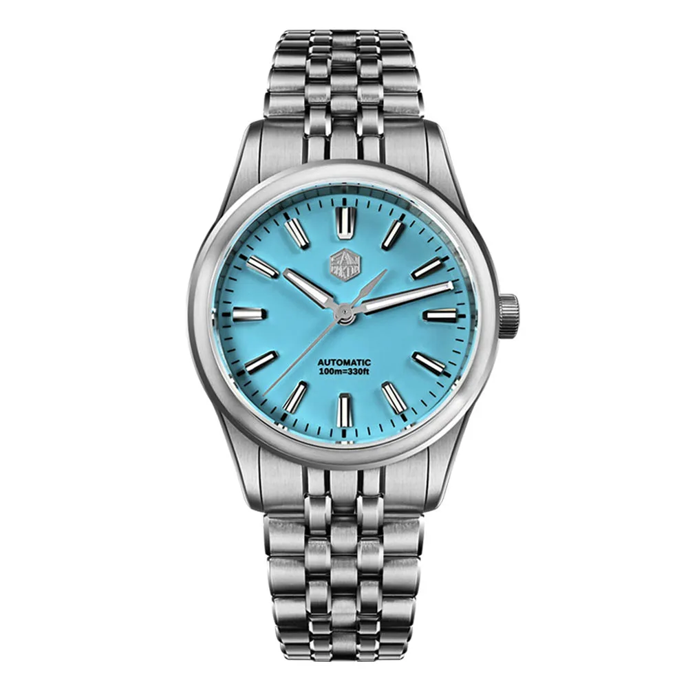 San Martin 36mm Gada Horloge Klassieke Eenvoudige Emaille Wijzerplaat Miyota 90S5 Origineel Ontwerp Jurk Mannen Automatische Mechanische Horloges SN0144