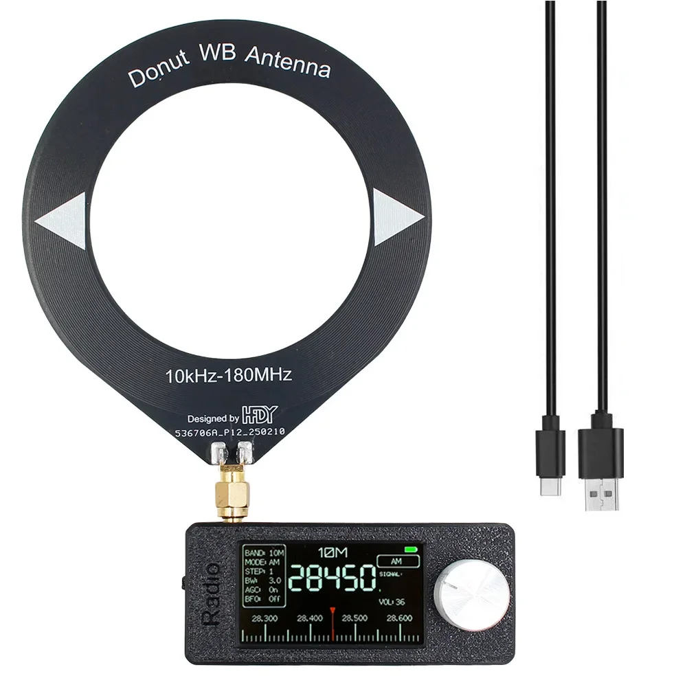 

1 Set SI4732 Radio Receiver IPS Screen AM/FM/LSB/USB/DAB 0.5--108mhz Mini Portable Shortwave Radio With Loop/Telescopic Antenna