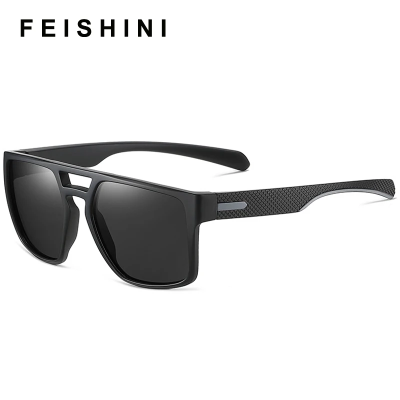 

MIZHO Brand Anti-Reflective Square Polarized Sunglasses Men Photochromic Fashion Plastic Sunglasses Polaroid UV Travel Oculos