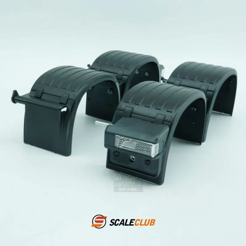 Scaleclub 1/14 Trailer Dual Axle Rear Fender Tail Light For Tamiya  Lesu Scania Man Actros Volvo Car Parts Rc Truck