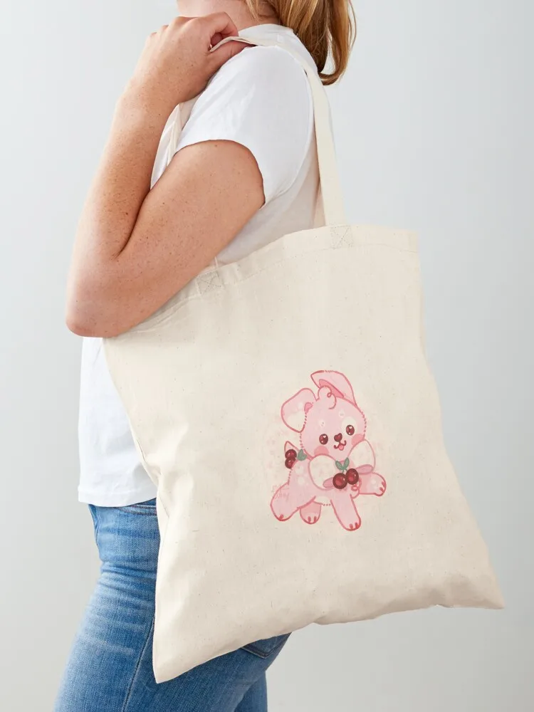 Cherry Puppy Tote Bag sac pour femme handbag tote bag men's Canvas bag Canvas Tote