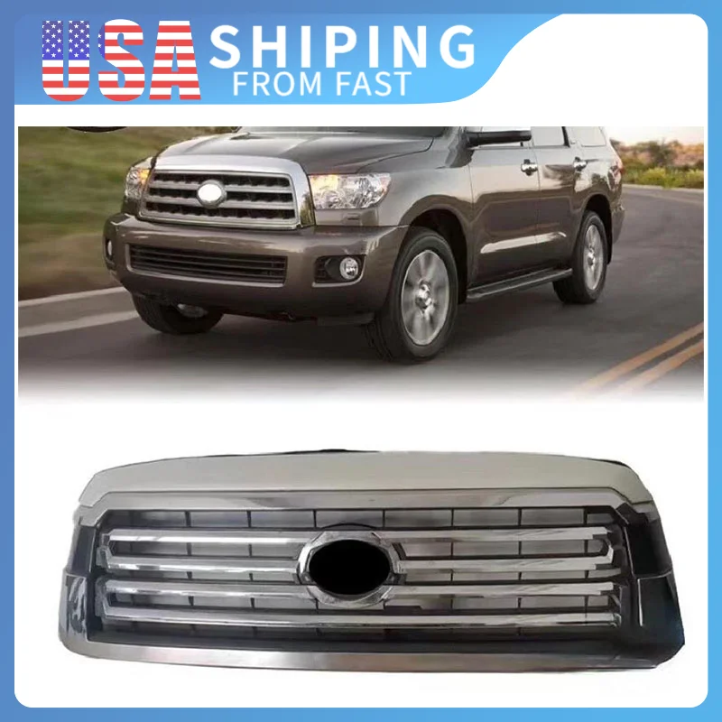 

Electric Intake Grille Fit For Toyota Sequoia Trd Sport Grille 2018~2022 W Car Front Grille Grille Auto Front