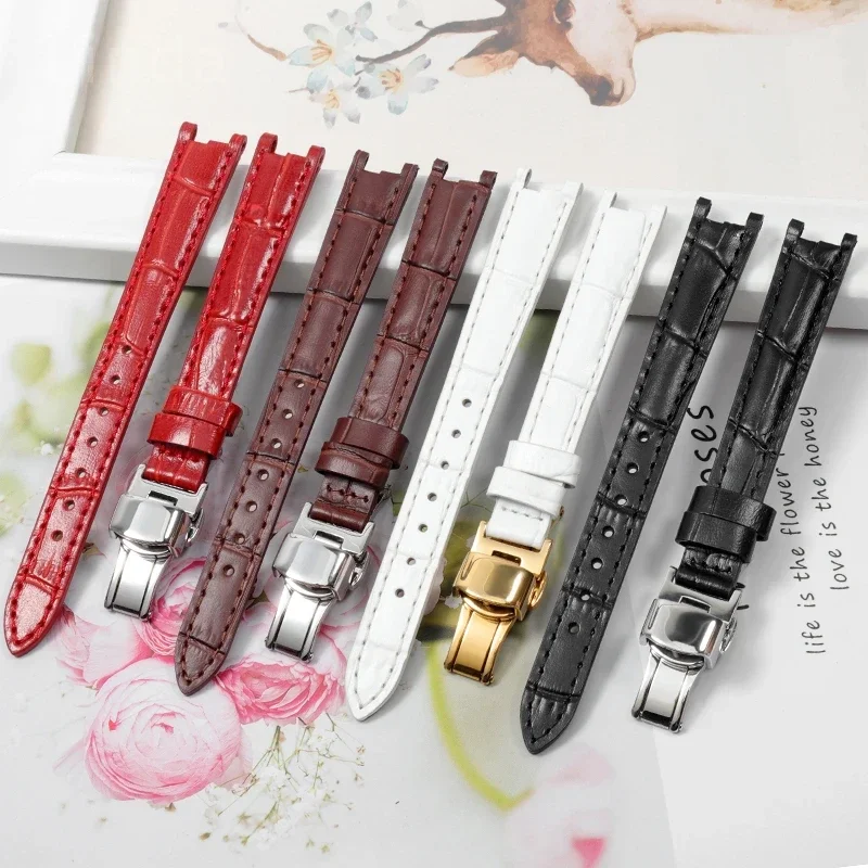 Genuine Leather Comfortable Watch Strap for Tissot T094 Flamenco Series Concave Interface 1853 T094210 Women Watchband