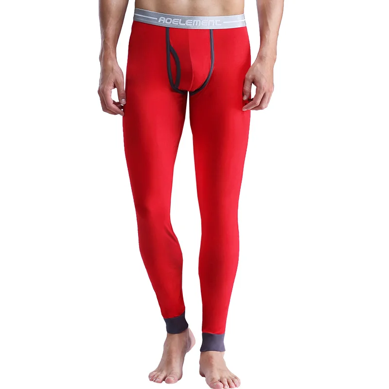 Men's single-piece, thin long Johns for autumn and winter, slim and comfortable base pants, youth thermal