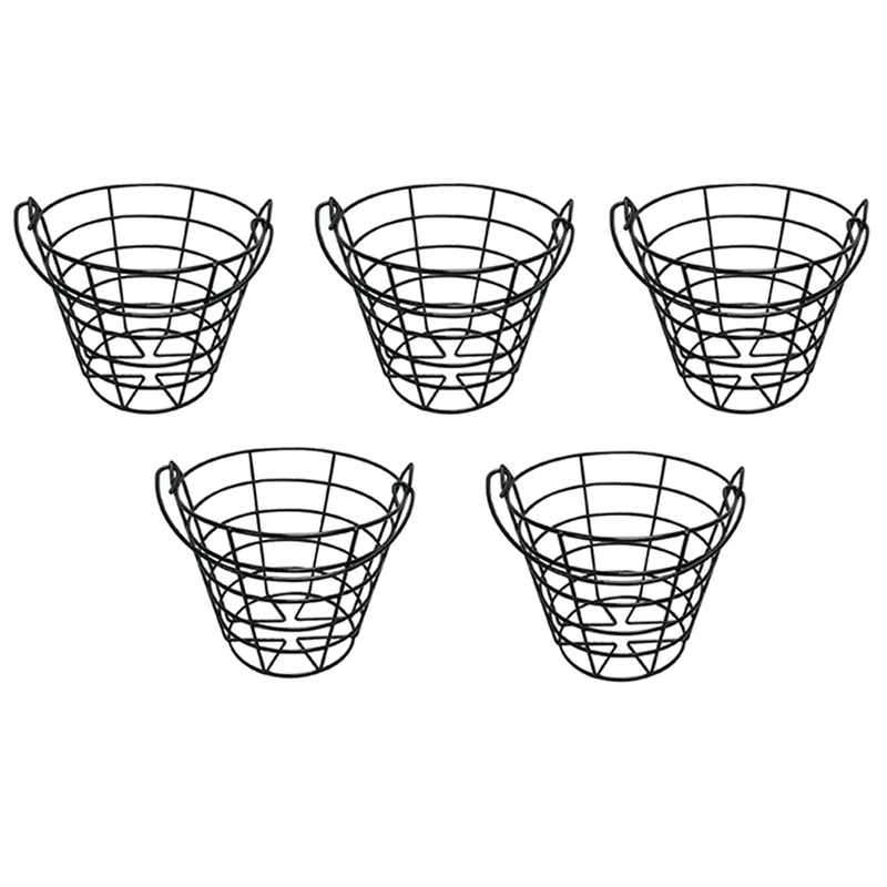 5X Practice Golf Balls Container Basket With Handle Storage Box Hold Up To 50 PCS Golf Balls