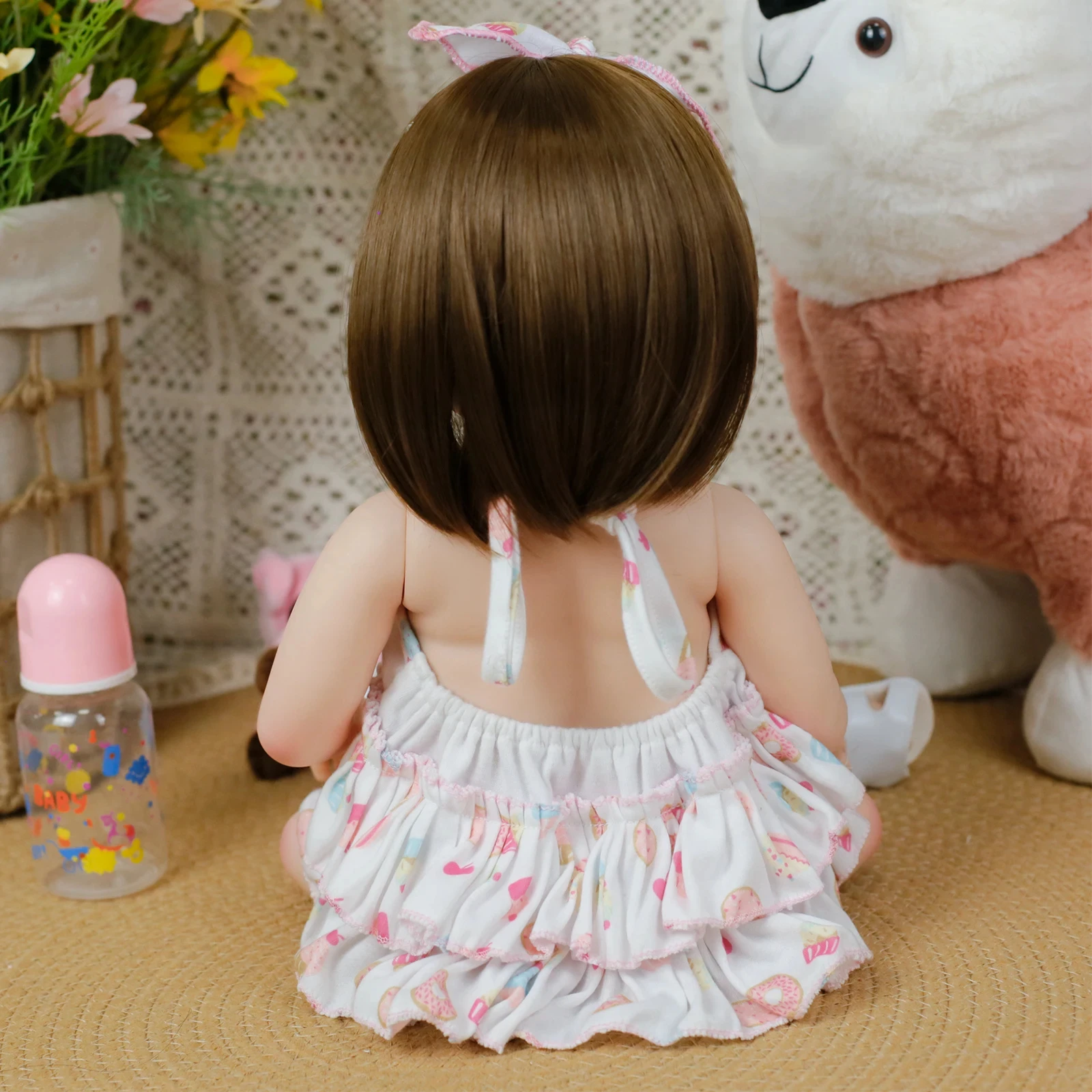 19inch Full Body Soft Silicone Vinyl Water Proof Bath Toy Popular Reborn Toddler Baby Dolls Lifelike Cuddly Doll for Girl Gift