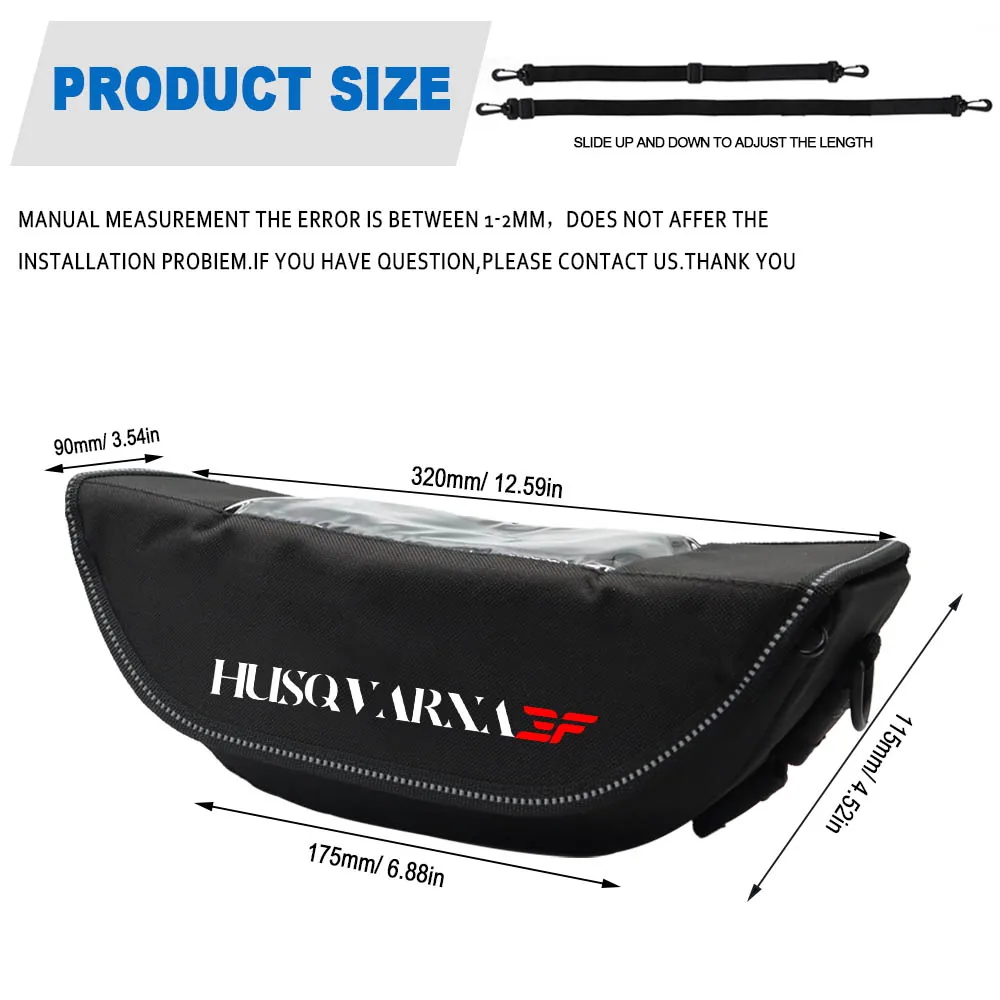 Bolsa de almacenamiento para manillar de motocicleta Husqvarna FE 501 450 350 FE501 FE450 FE350 FE250, impermeable y a prueba de polvo