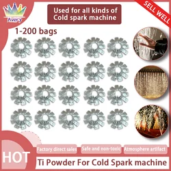 1-200Bags/Lot Ti Powder for Cold Spark Machine 200g For Wedding Party Machine Dust Certification For Stage Light Party DJ DISCO