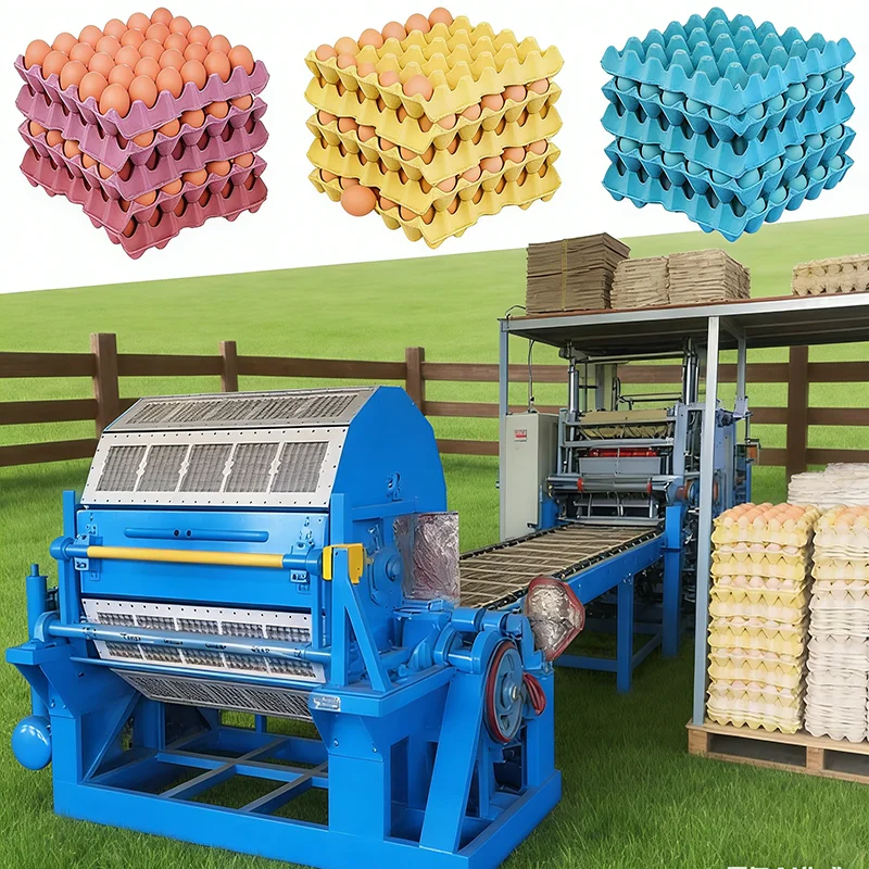 Customized Egg Tray Making Machine Recycled Paper Egg Box Forming Machine Egg Crate Making Equipment for Small Business Start-Up