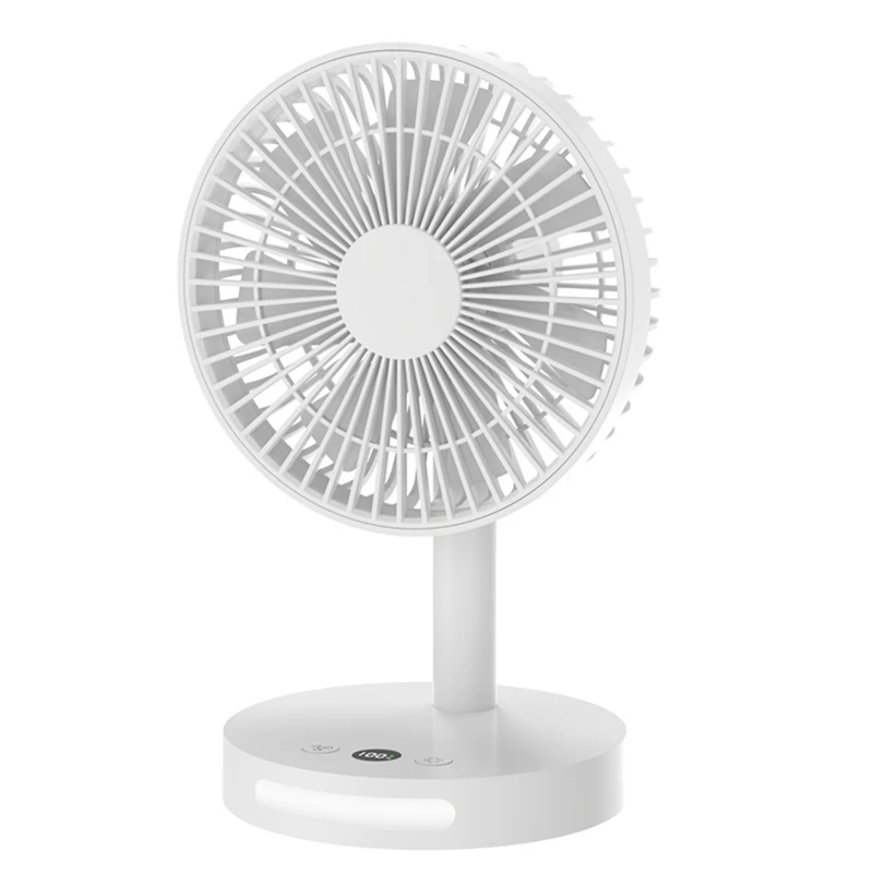 Summer New Desktop Small Fan Usb Home Smart Digital Display Office Mini Desktop Night Light Electric Fan