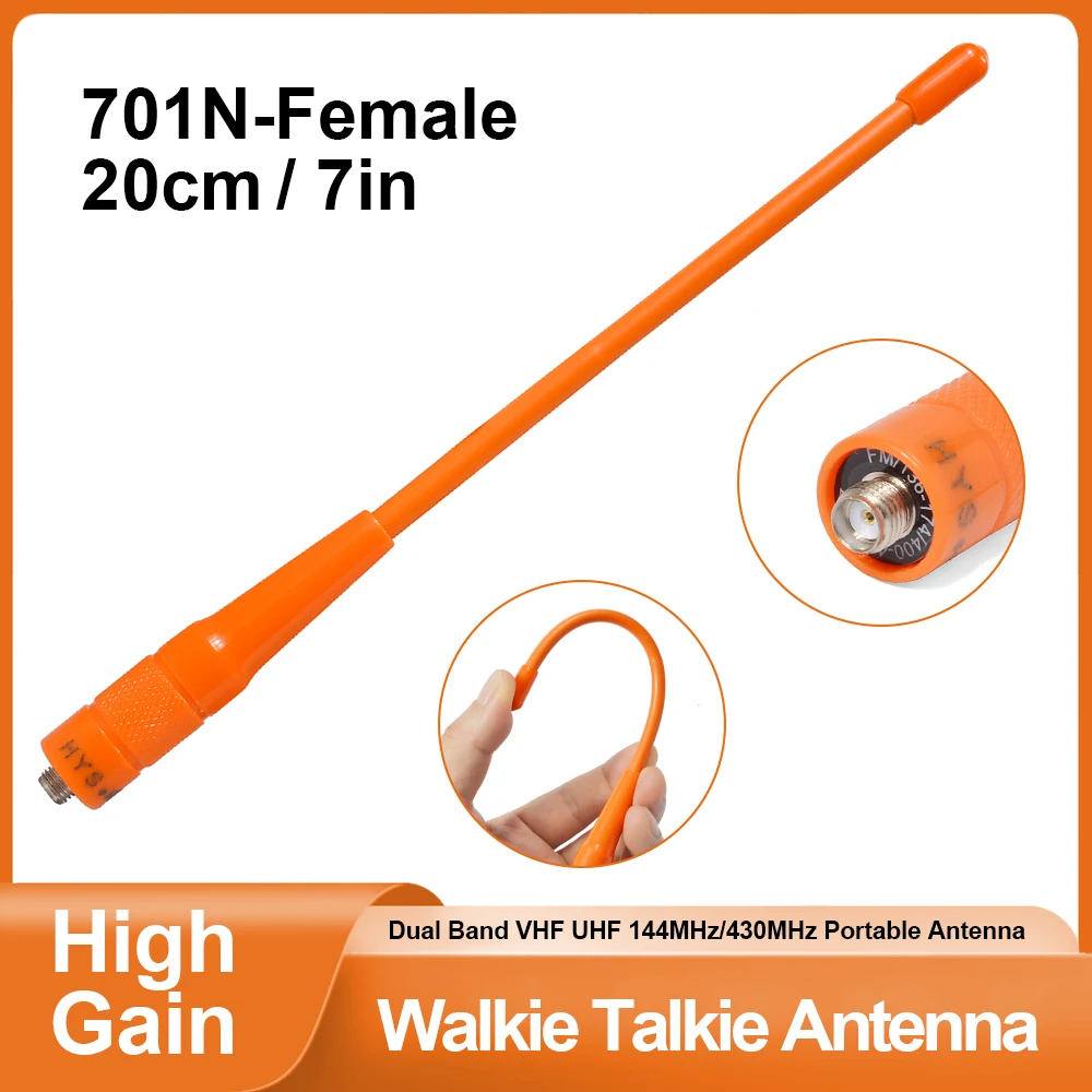 Dual Band SMA Female HT Walkie-Talkie Antenna VHF UHF 144/430Mhz for Baofeng Pufeng UV-5R 888S UV-82 Two Way Radio