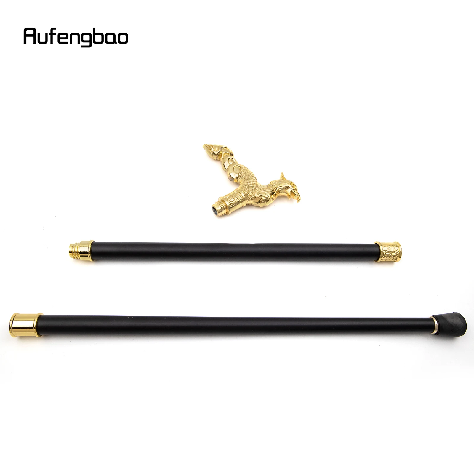 Golden Phoenix Long Tail Walking Cane  Decorative Cane For Halloween For Cosplay And Parties, For Cosplay & Party