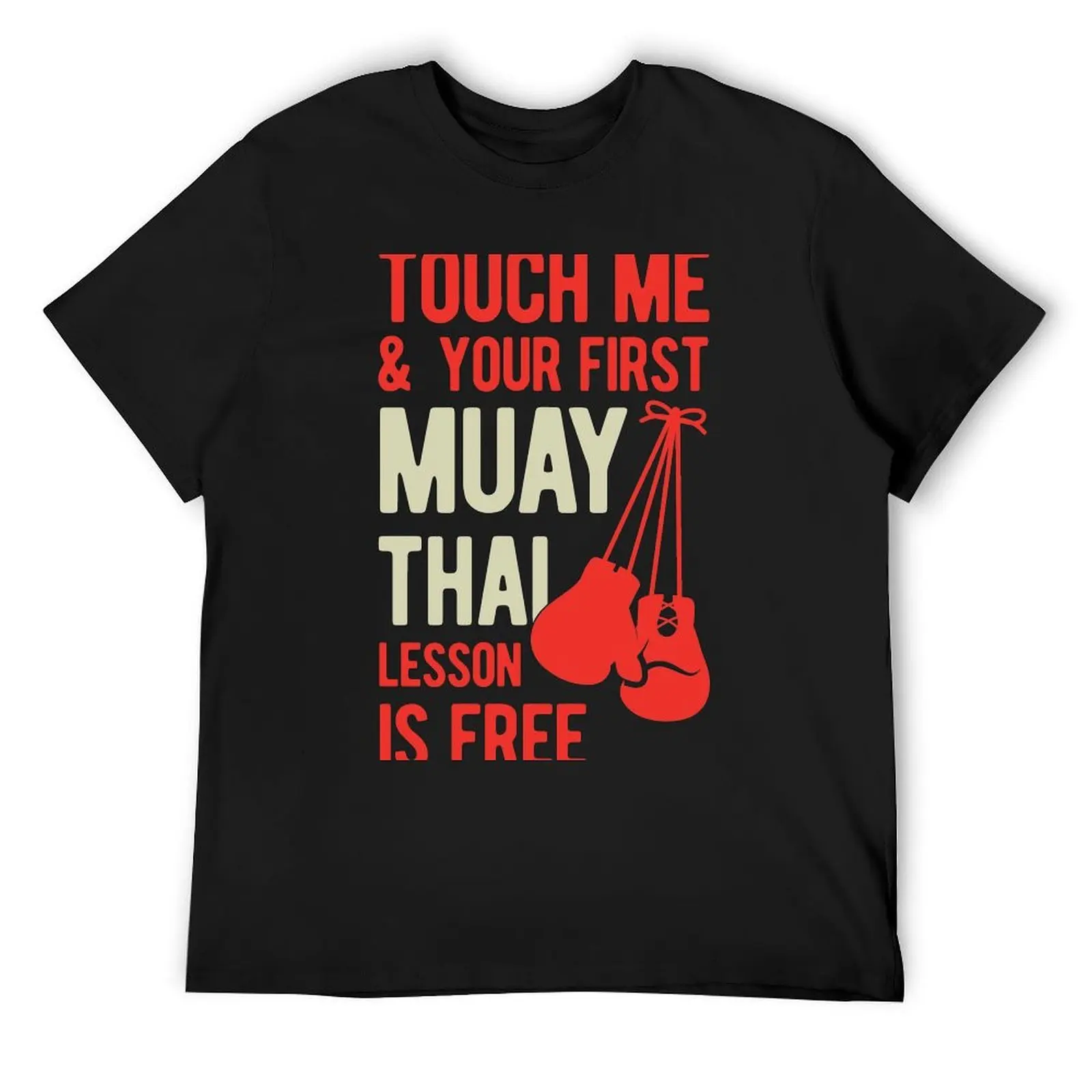 

Funny Muay Thai T-Shirt vintage clothes heavyweights animal prinfor boys blacks t shirts for men cotton