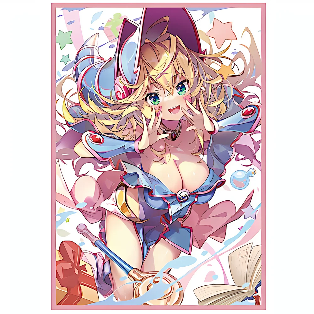 60 pçs 63x90mm holográfico flash anime cartão mangas bonito meninas jogo de tabuleiro protetor de cartão de negociação para cartões ygo como presentes de natal