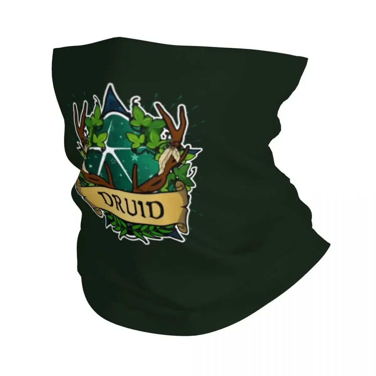 DND - Druid Bandana Ghetta per il collo Sciarpa per il viso stampata Sciarpa da ciclismo multiuso Escursionismo Pesca Unisex Adulto Inverno