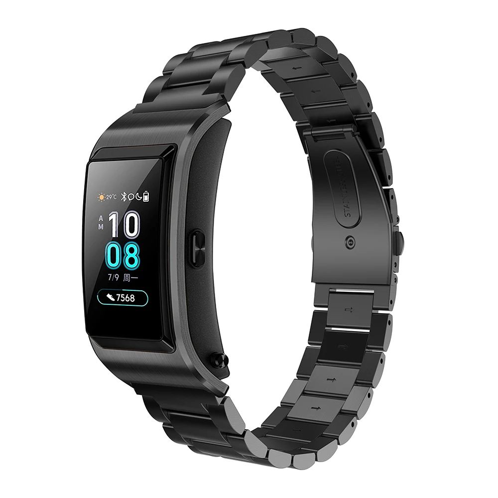 18mm Watch Band for Huawei B5 Strap TalkBand B5 Premium Metal Stainless Steel Replacement Bracelet for Huawei Watch Honor S1