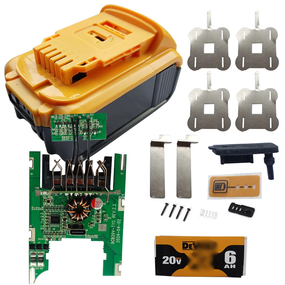 DCB205 USB Type-C For dewalt 18V 10*18650 Lithium battery mobile phone charging