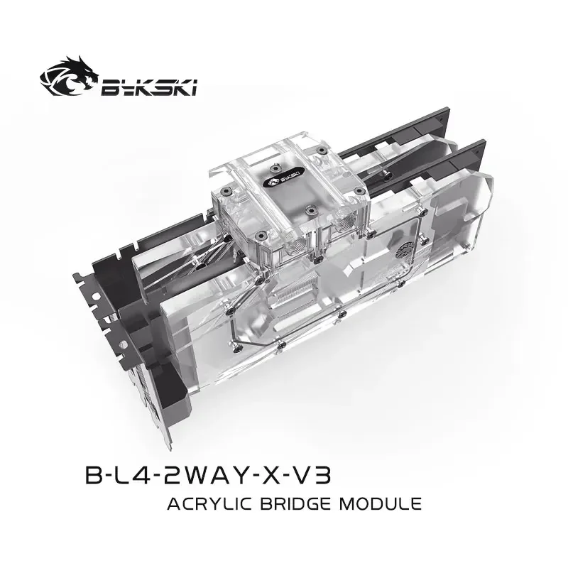 Imagem -05 - Bykski Módulo de Freio de Placa Gráfica Múltipla Acrílico Transparente Maneiras Conector Gpu Acessórios de Modding de pc B-l42way-x-v3