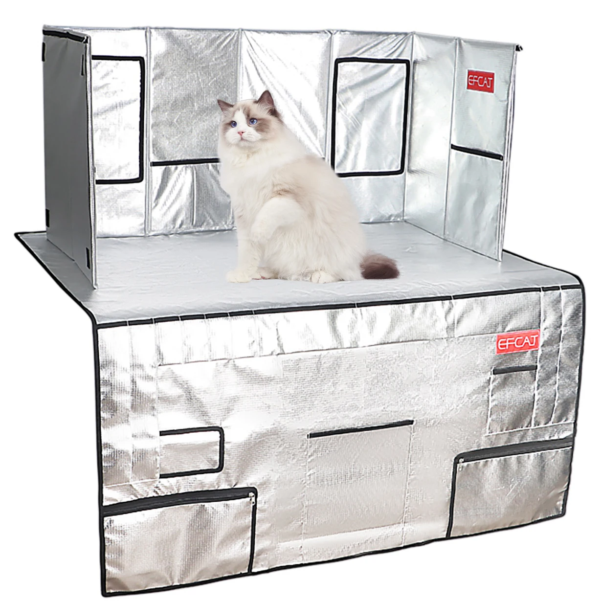 

EFCAT Cat Exhibition Cage Pet Show Cat Beauty Table Background Board Skirt