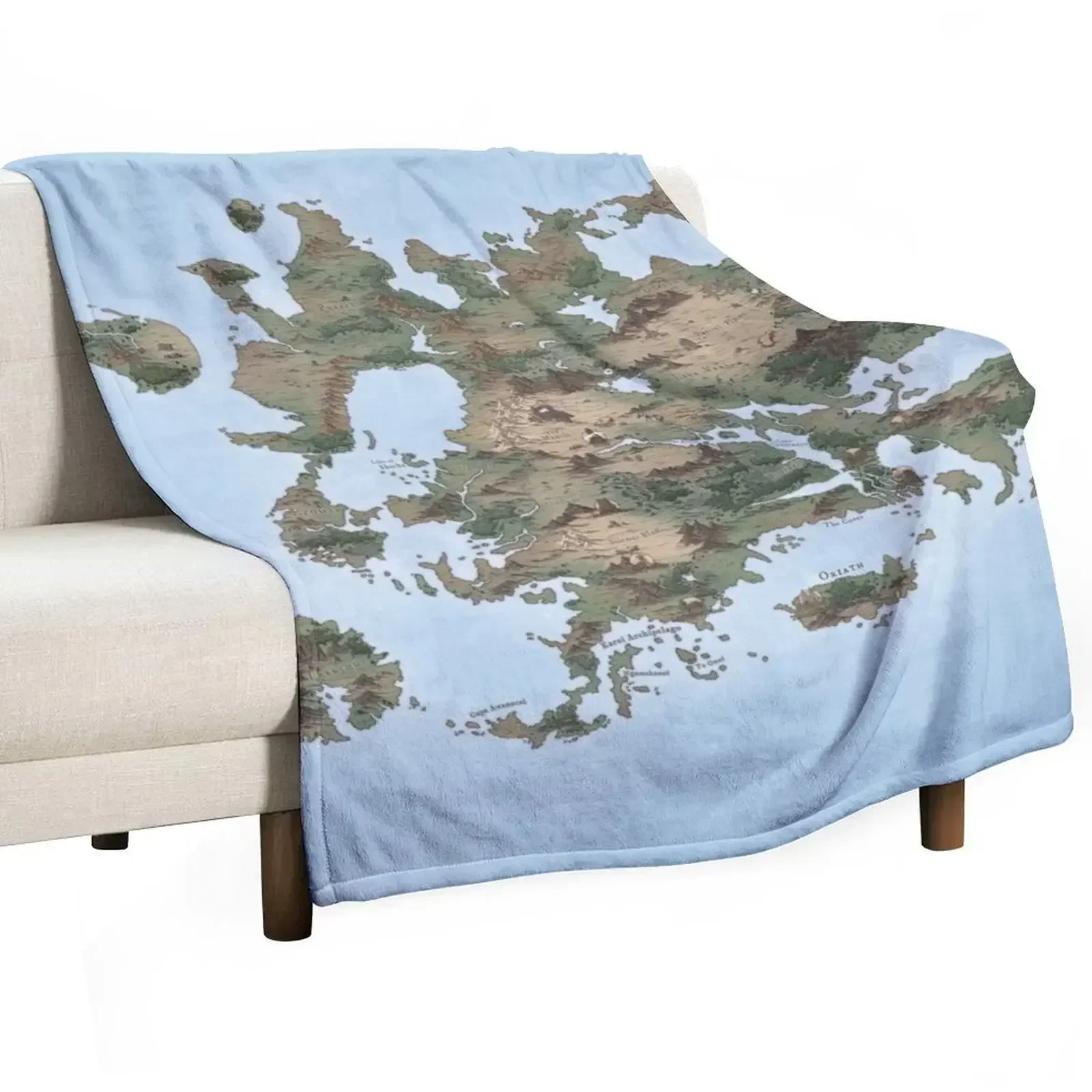 

Path of Exile map of Wraeclast Throw Blanket Multi Purpose Soft Warm Blanket for Home Travel
