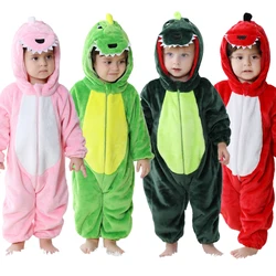 Baby Kigurumi Dinosaur Cartoon Romper Newborn Infant Kids Animal Jumpsuit Girls Boys Anime Cosplay Pyjama Costumes For Halloween