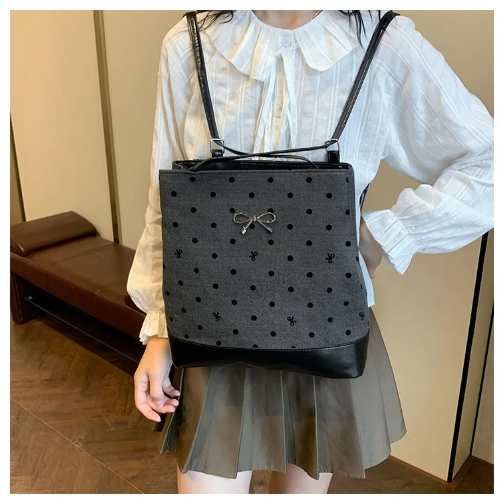 

Portable Large Capacity Handbag Print Lightweight Shoulder Bag Multifunctional PU Leather Backpack Bag Women