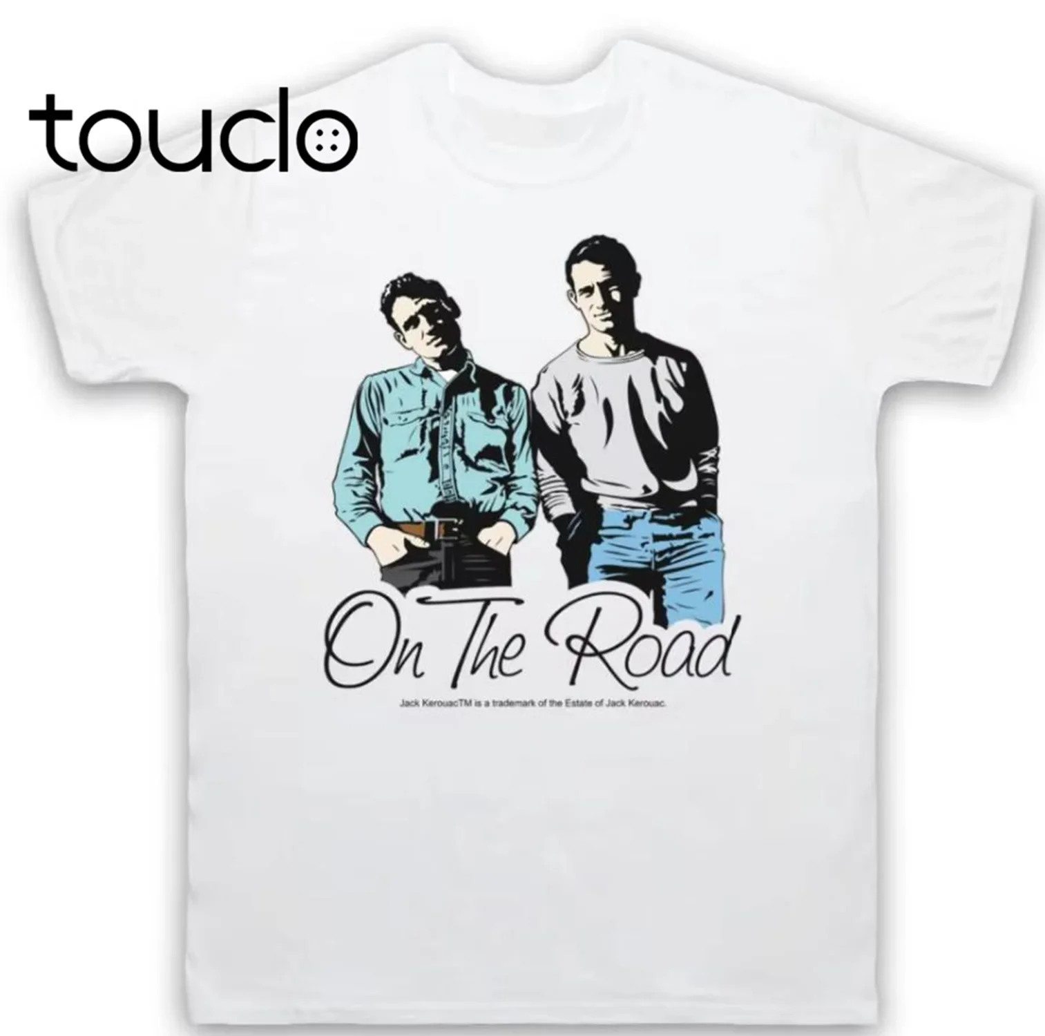New Men T-Shirt Summer O-Neck Tops On The Road Sal Dean Jack Kerouac Book Unofficial Muscle Men Men'S T Shirts