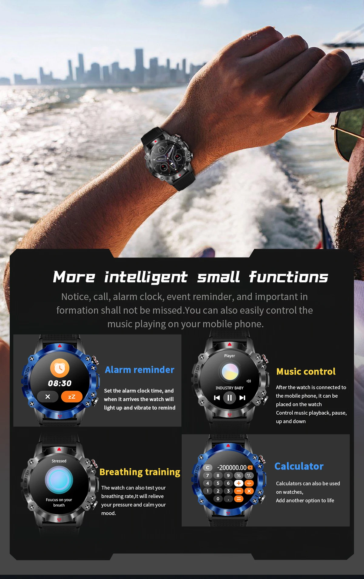 2025 New Smart Watch Bluetooth Call Multi functional Sports Tracking Health Heart Rate Monitor Suitable for Android iOS