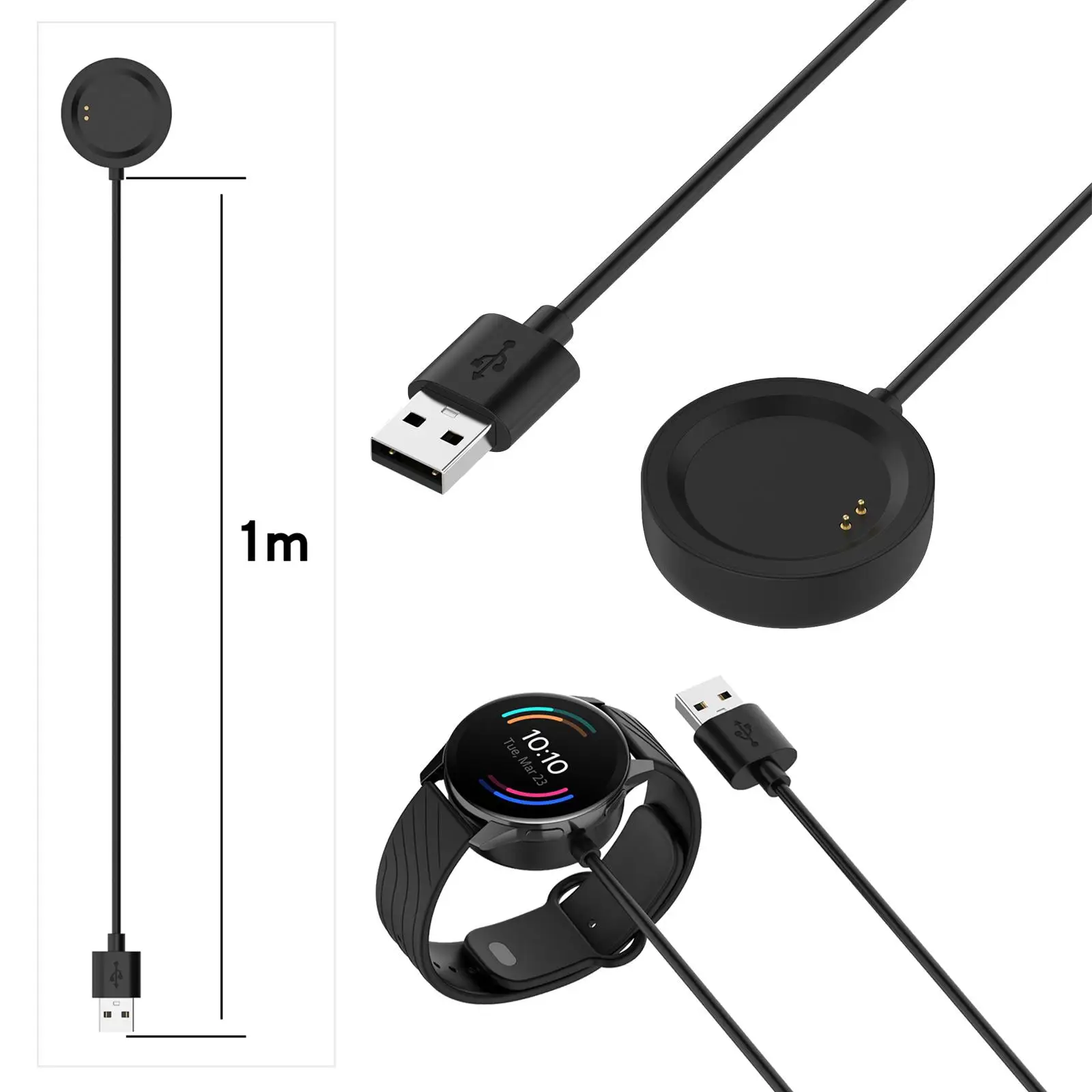 Update Version Wireless Smart Watch Charger Dock Magnetic 3.3ft/1m Charging Cable for Oneplus Accessories